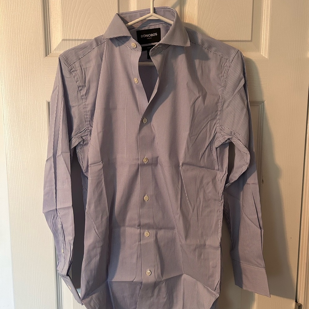 Bonobos Blue Dress Shirt Classic Formal Wear